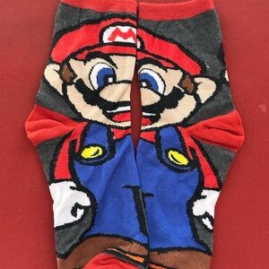 Super Mario Character Socks - Red and Blue